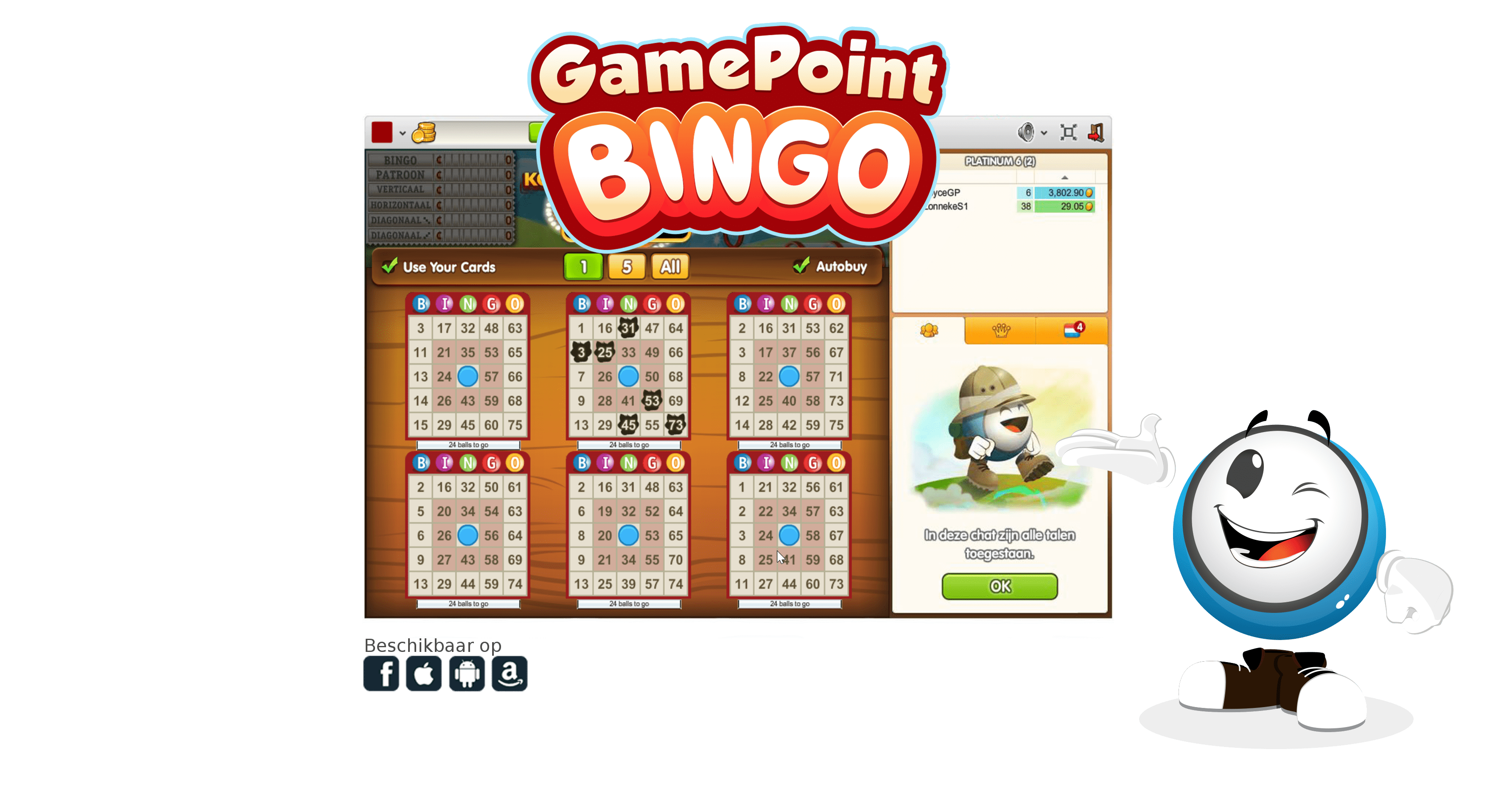 Speel GRATIS online Bingo met duizenden anderen op GamePoint.